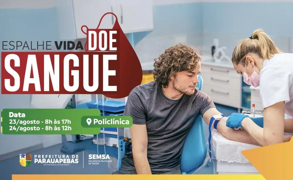 Parauapebas realiza campanha de doação de sangue nos dias 23 e 24 de agosto